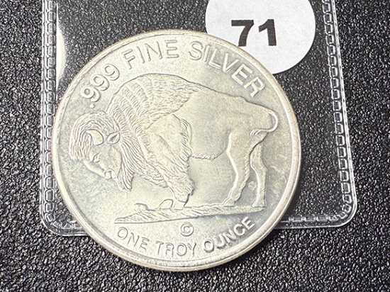 One Troy Ounce Silver Buffalo