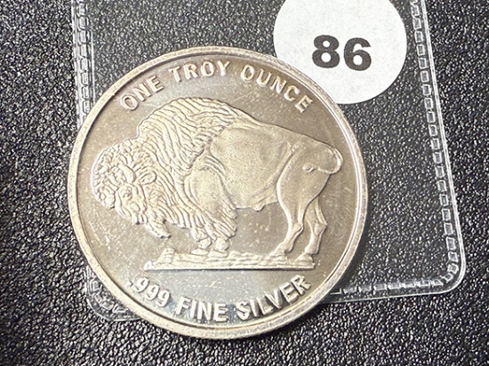 One Troy Ounce Silver Buffalo