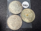 (3 X $) 1921-D, (2) 21 Morgan Dollars