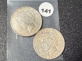(2 X $) 1926-D, 26-S Peace Dollars