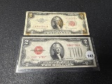 1928-D, 1953-B (Red Seal) $2 Bills