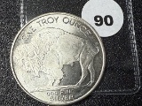 One Troy Ounce Silver Buffalo