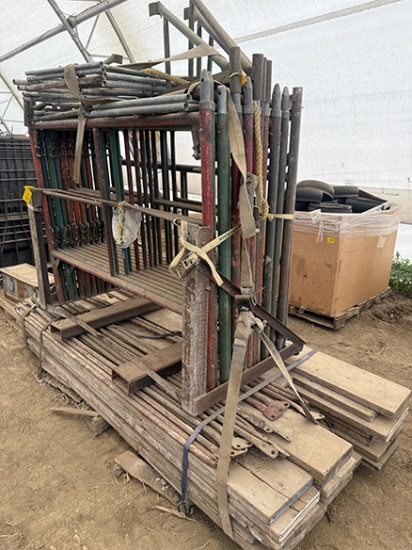 Lot of (7) Sections of Scaffolding w/ Walk Boards