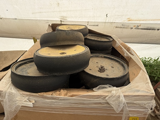 Pallet of Used Planter Press Wheels