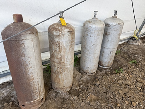 Lot of (4) 100 lb. LP Tanks
