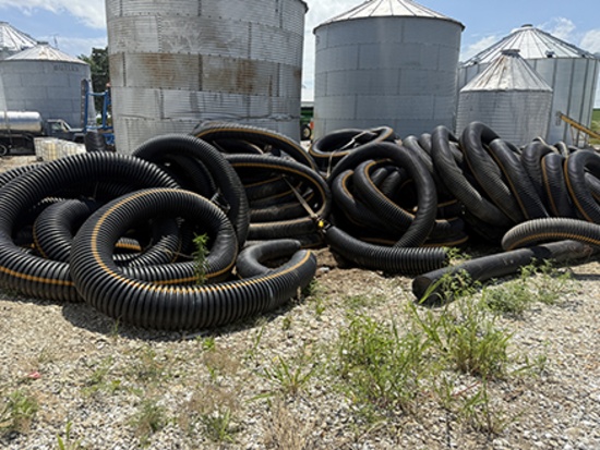Large Lot of 5 Partial Rolls of 12 in. Tile Pipe, (NO Loading Assistance)