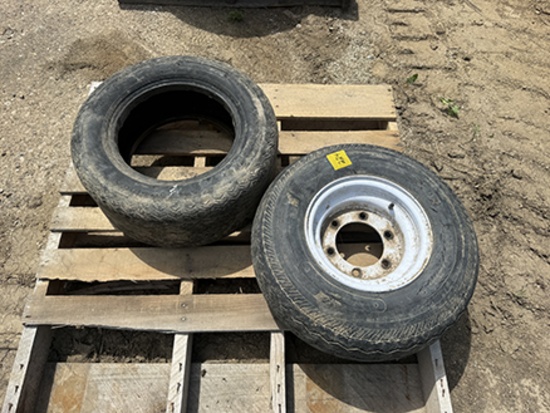 Lot of (2) 20.5-80-10 w/ Rim, 22.5-80-12