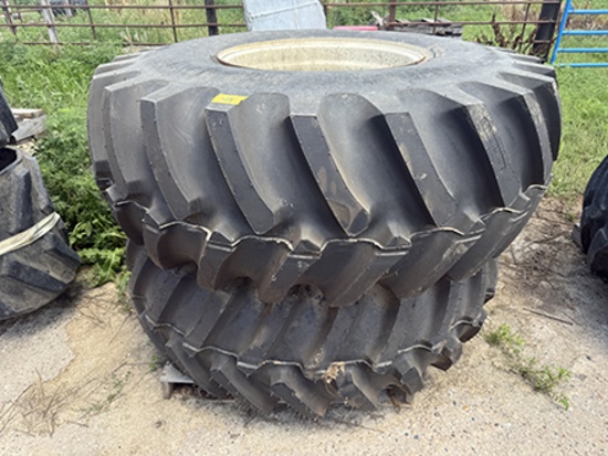 Pair of Like New Firestone 23.1-26 Tire on 20 in. 10 Bolt Rims