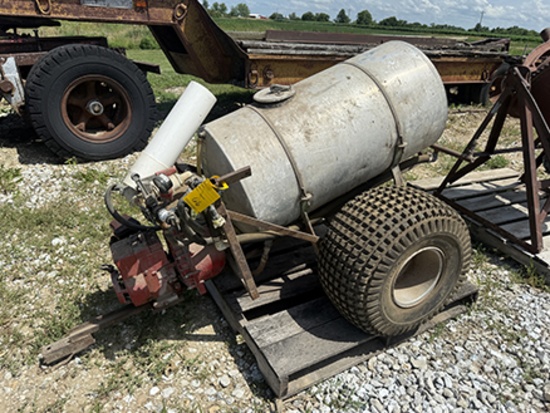 Pull Behind 50 gal. ATV Sprayer, Pacer Gas Power Pump, Non Running, Unknown Condition