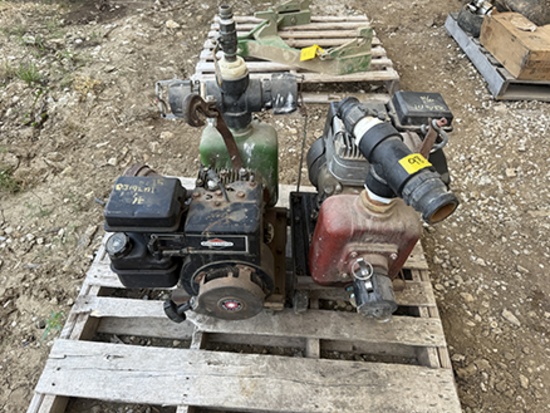 (2) Gas Power Dempster Pumps, Motors have good Compression