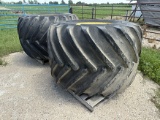 Lot of (2) 66 X 43.00-25NHS on 10 Bolt Wheels