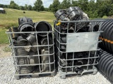 2 Baskets of Assorted Tile Pipe Fittings