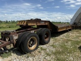 1946 22 ft. Lowboy, 4 ft. Dove, Fold Over Ramps, Sells w/ H.M. Pull Type Farm Use Caddy, NO Title