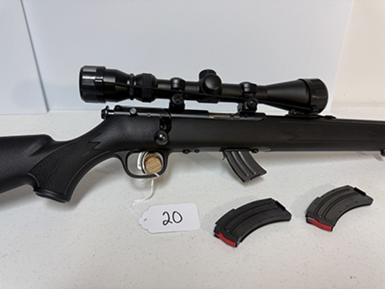 Savage Mark II 22 Cal. LR, 3 Clips, Tasco Scope, Serial # 1597287