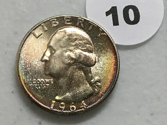 1964 Washington Quarter, MS-Toning