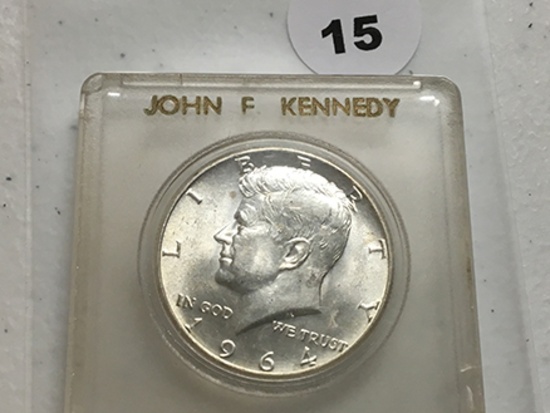 1964 Kennedy Half, BU