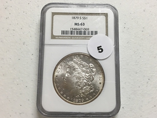 1879-S Morgan Dollar, NGC MS63