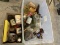 Tote of Misc. & Box of  Collectible Tins
