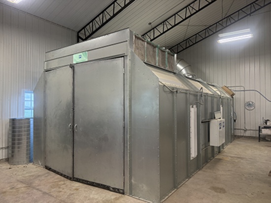 "AS NEW" 2021 RTT 14 ft. X 26 ft. long Semi-Down Draft Paint Booth
