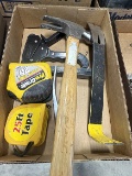 Hammer, Flat Bar, Stapler, Tape Measures