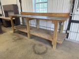 10 ft. Long X 43 in. Tall X 33 in. Depth Steel Top Work Bench