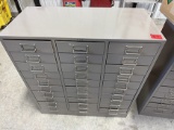 Tennsco 31 In. X 33 in.  Tall, 30 Drawer Cabinet