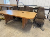 Custom Made Roll Around Table & Custom Made 8 Roll Around Seats