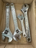 Lot of 4 Adjustable Wrenches