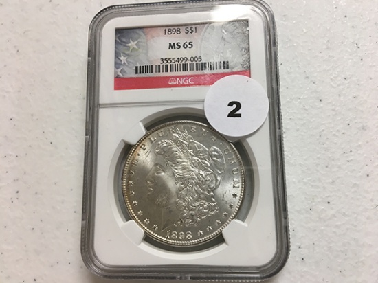 1898 Morgan Dollar, NGC MS65