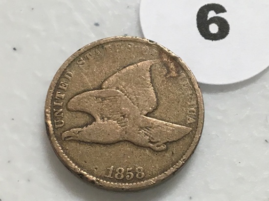 1858 SL Flying Eagle Cent