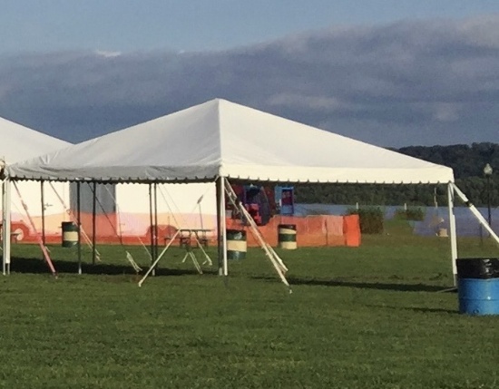 American Pavillion White 1 pc. 20 ft. X 20 ft. Frame Tent, 7 ft. Sides