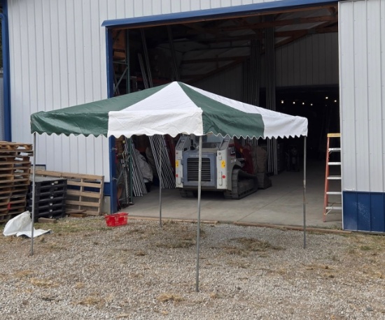 Clark Green & White 10 ft. X 10 ft. Frame Tent