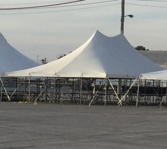 Eureka White 1 pc. 30 ft. X 40 ft. Pole Tent, 7 ft. Side Poles