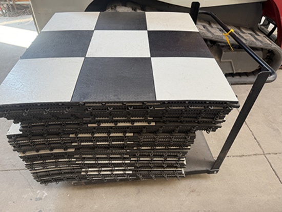 Lot of 50 pc. 21ft X 21ft Black and White Checkered Dance Floor