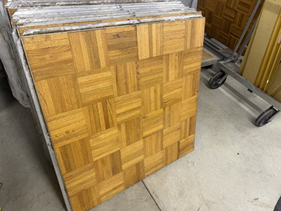 Lot of (16) 12 ft X 12 ft., Sico 3 ft. X 3 ft. Portable Dance Floor