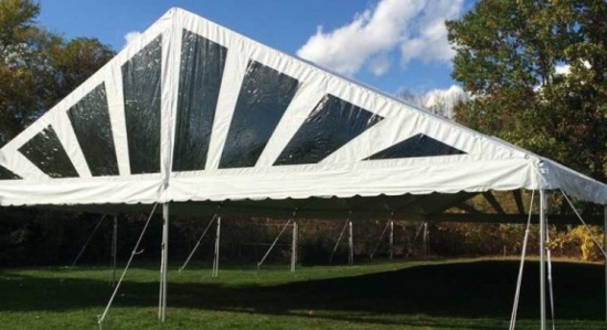 Eureka X2 Keder Track White 2 pc. 30 ft. X 30 ft. Frame Tent, Gable End, 8 ft. Side Poles