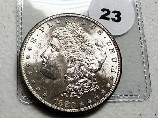 1880-S Morgan Dollar, MS+