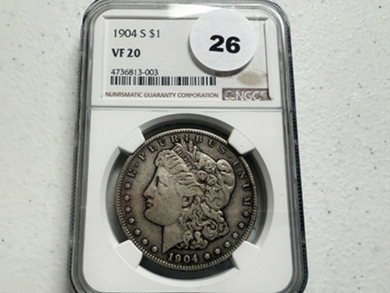 1904-S Morgan Dollar, NGC VF20