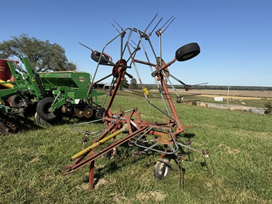 AGCO 4217 4 Basket Tedder, Ser# 101296