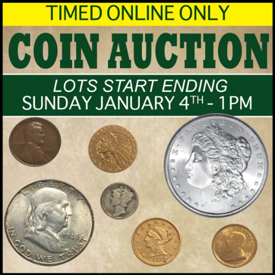 Timed Online Only Coin Auction - Jan 2026