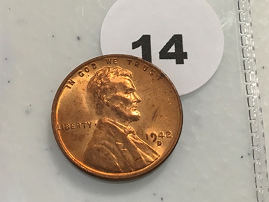 1942-D Lincoln Cent, BU