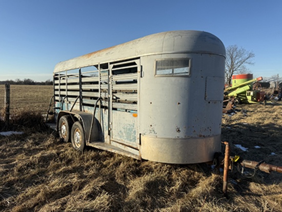 1974 Hale 16 ft. Livestock Trailer, Bumper Pull, Center Gate