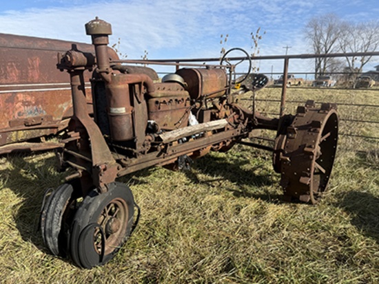 Int Steel Wheel Tractor, yard art