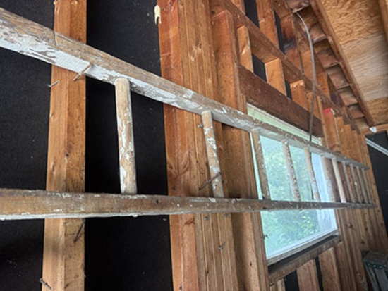 12 ft. wooden ladder