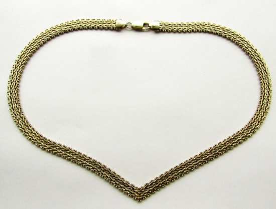 STERLING SILVER GOLD PLATED NECKLACE