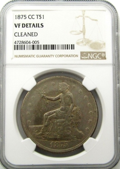 1875-CC SEATED TRADE $ NGC VF DETAILS