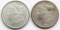 2 - AU MORGAN DOLLARS: 1880 & 1881-S