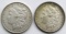 2 - AU MORGAN DOLLARS: 1890 & 1879-S REVERSE '79