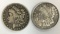 1921 & 1900-O MORGAN SILVER DOLLARS