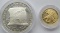 1987 TWO COIN GOLD & SILVER CONSTITUTION